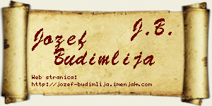Jožef Budimlija vizit kartica